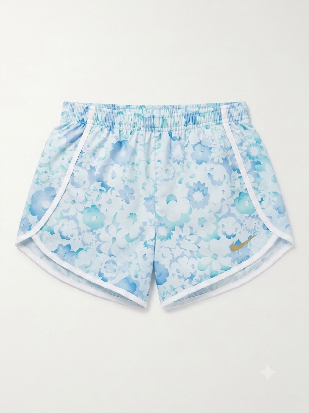 Girls Nike Dri-FIT Flowers White and Blue Shorts